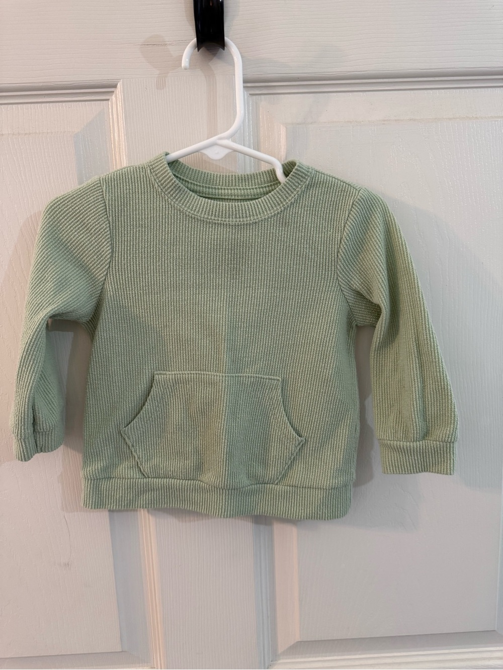 Cat & Jack Sage Green Rib-Knit Crewneck Sweatshirt